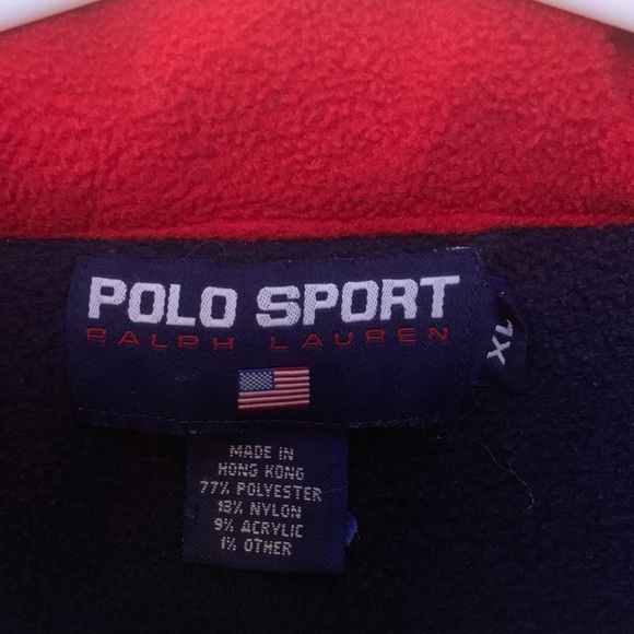 🏆Vintage Polo Sport Zip Away Hood 1/4 Zip Fleece - Picture 4 of 6